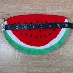 Kawaii Watermelon Coin Purse Plush Zipper Pouch Keychain